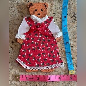 🎁 vintage wooden Christmas bear decor